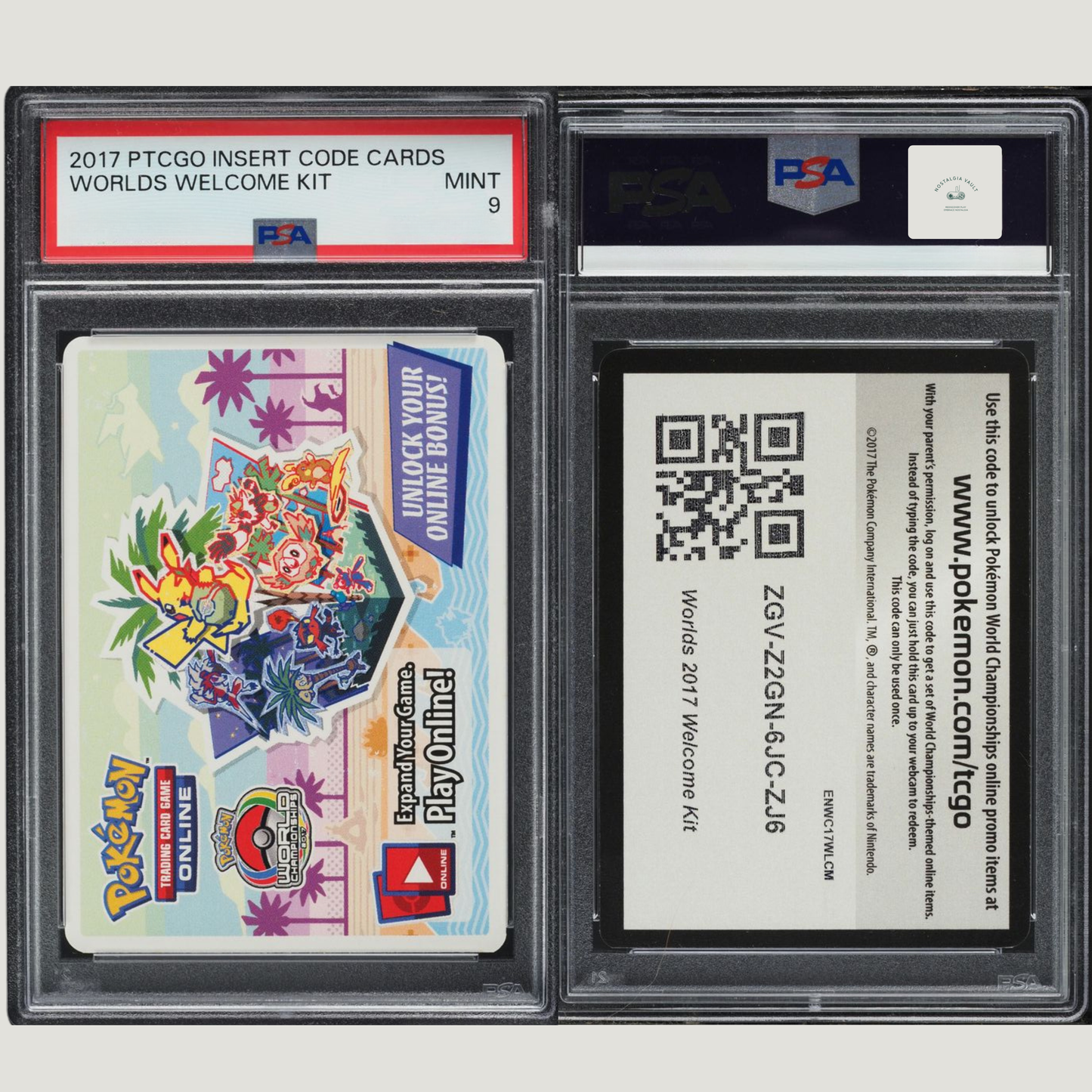 2017 Pokemon TCG Online Insert Code Cards Worlds Welcome Kit PSA 9 MINT