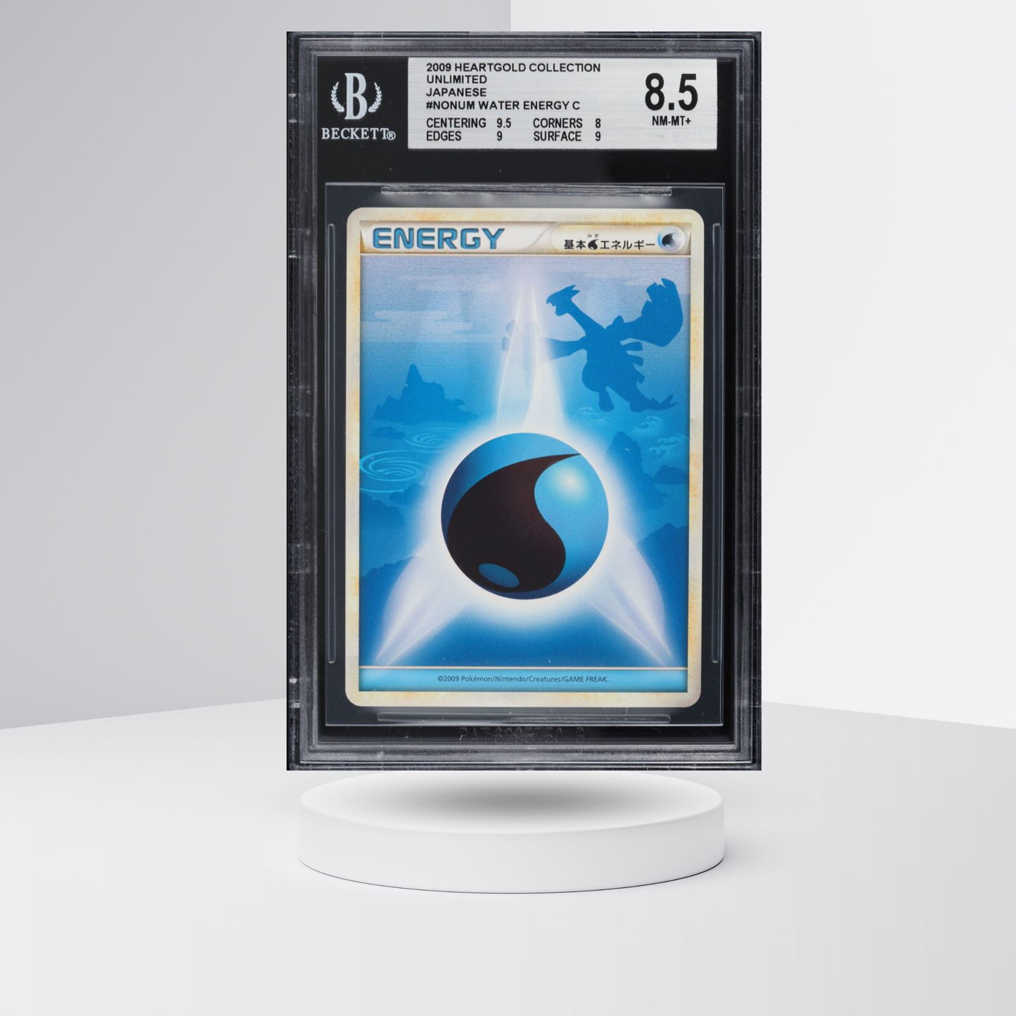 2009 Pokemon Japanese HeartGold Collection Water Energy BGS 8.5 NM-MT+