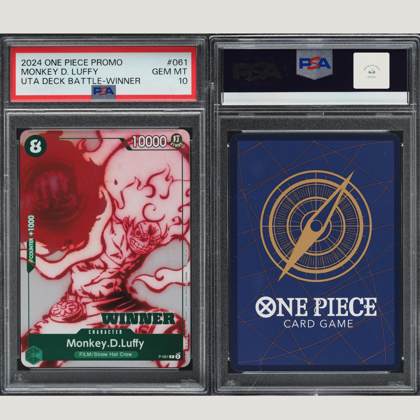 2024 One Piece Promo Uta Deck Battle-Winner Monkey D. Luffy #61 PSA 10 GEM MINT