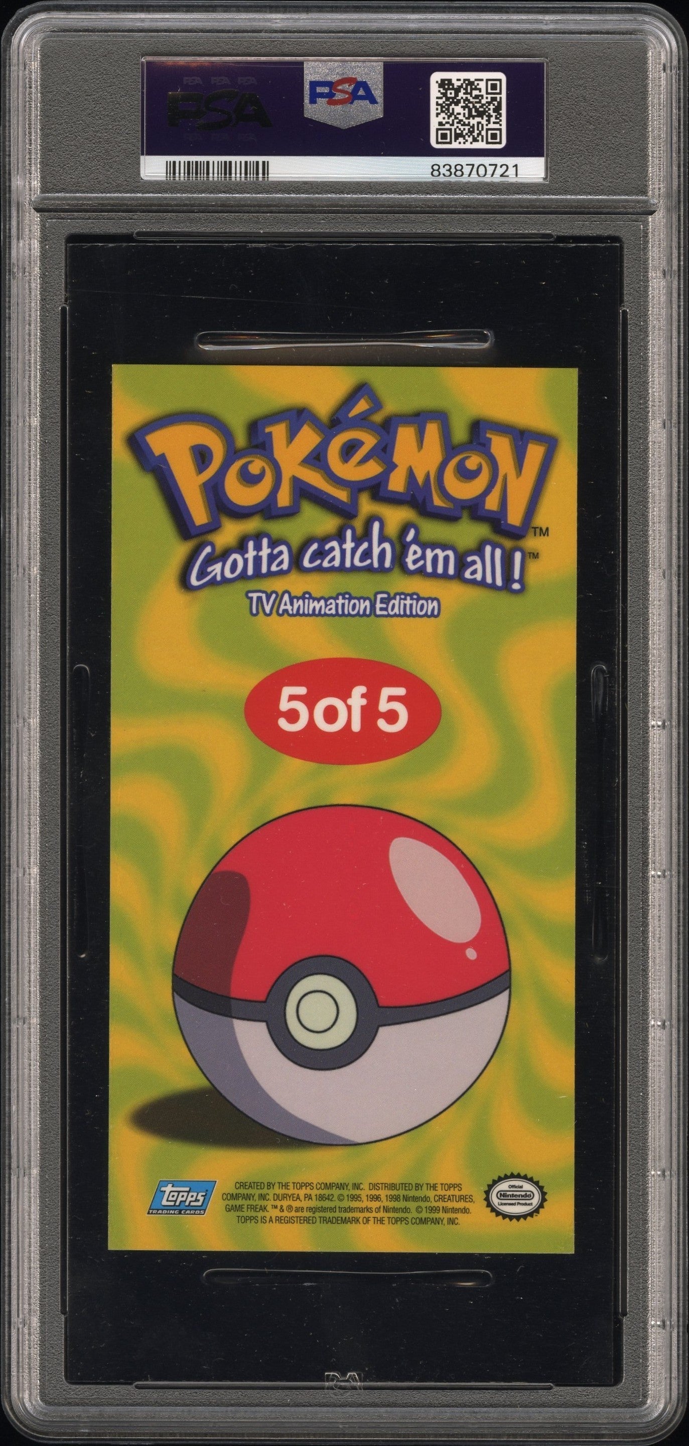 PSA 10 MEOWTH ANIM.SE.1-OVRSZD.TIN TPPR.