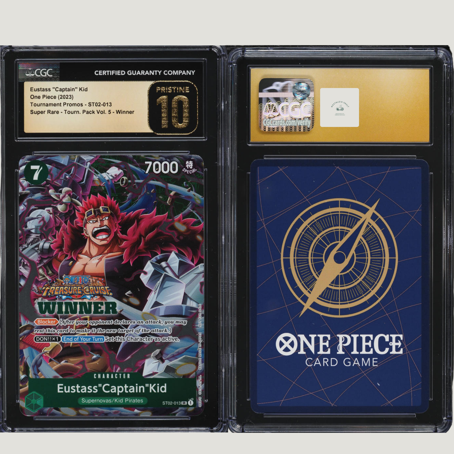 2023 One Piece Tournament Promo Pack Vol. 5 Winner Eustass "Captain" Kid CGC 10