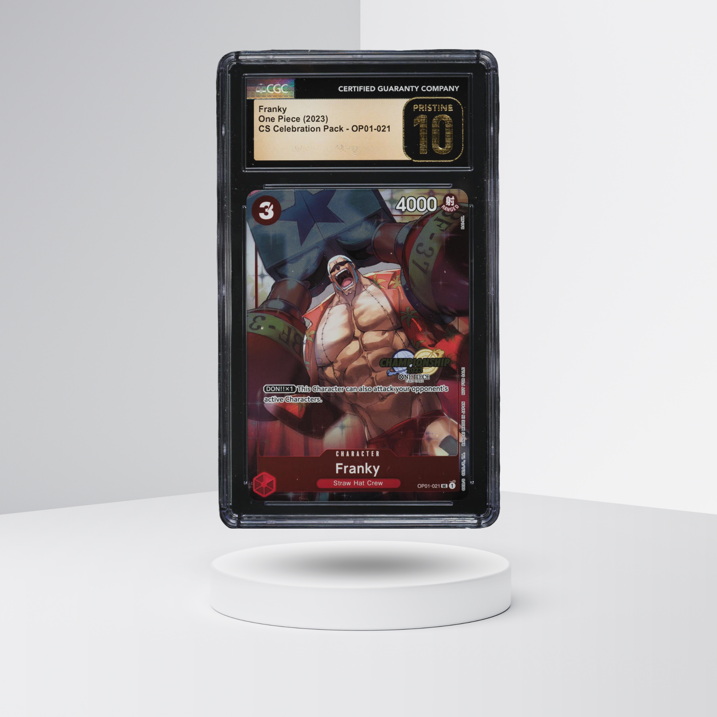 2023 One Piece Championship Celebration Pack Franky #OP01-021 CGC 10 PRISTINE