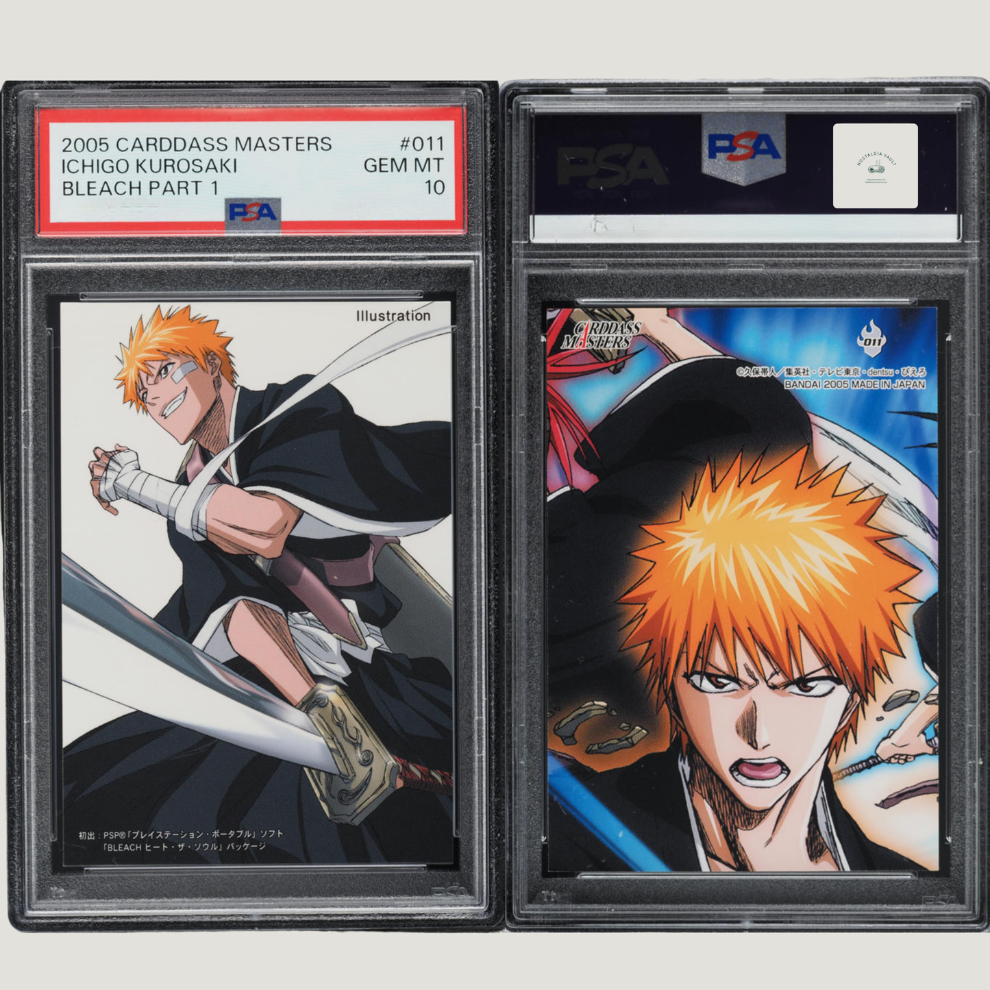 2005 Carddass Masters Bleach Part 1 Ichigo Kurosaki #011 PSA 10 GEM MINT
