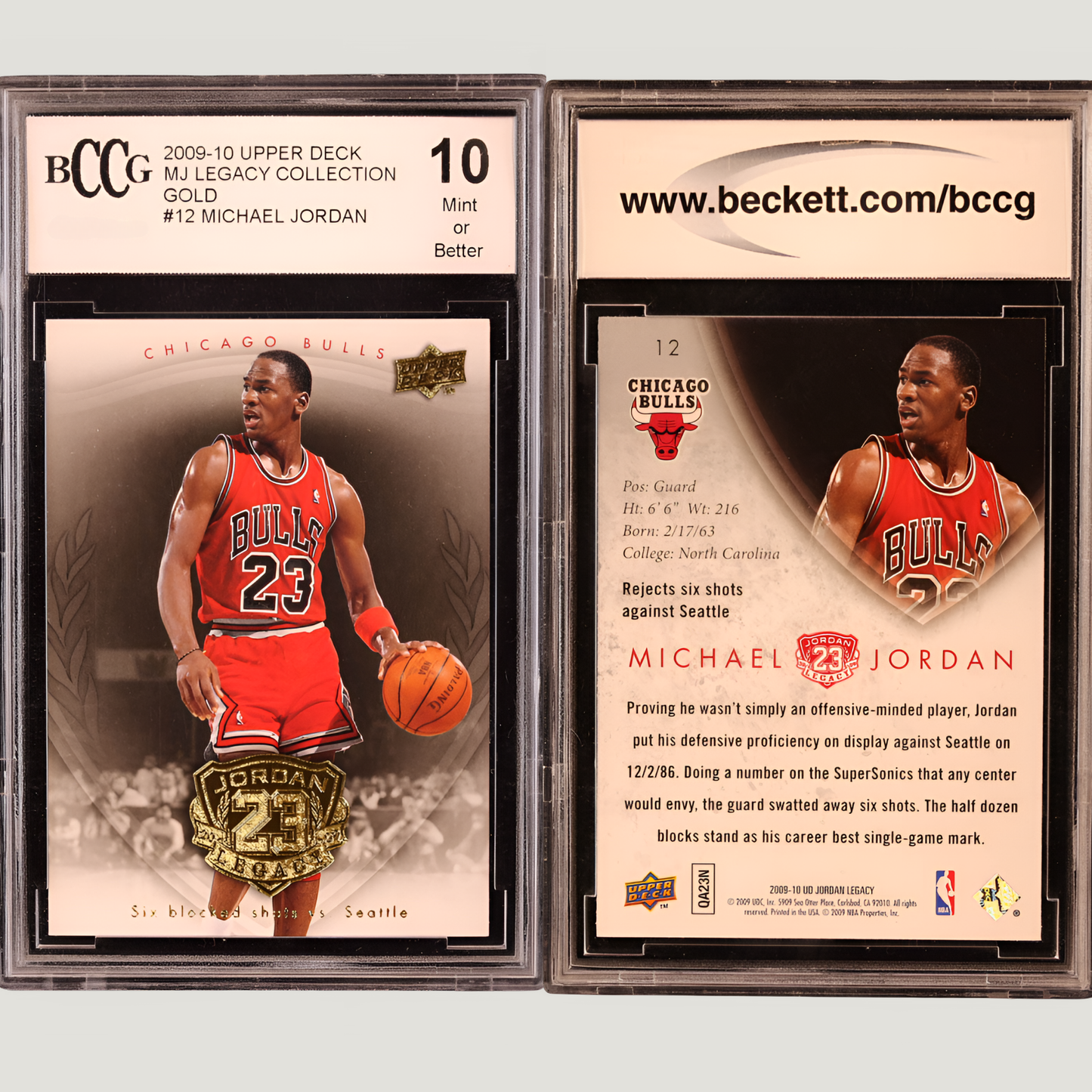 Michael Jordan 2009-10 Upper Deck Michael Jordan Legacy Collection Gold #12 (BCCG 10)