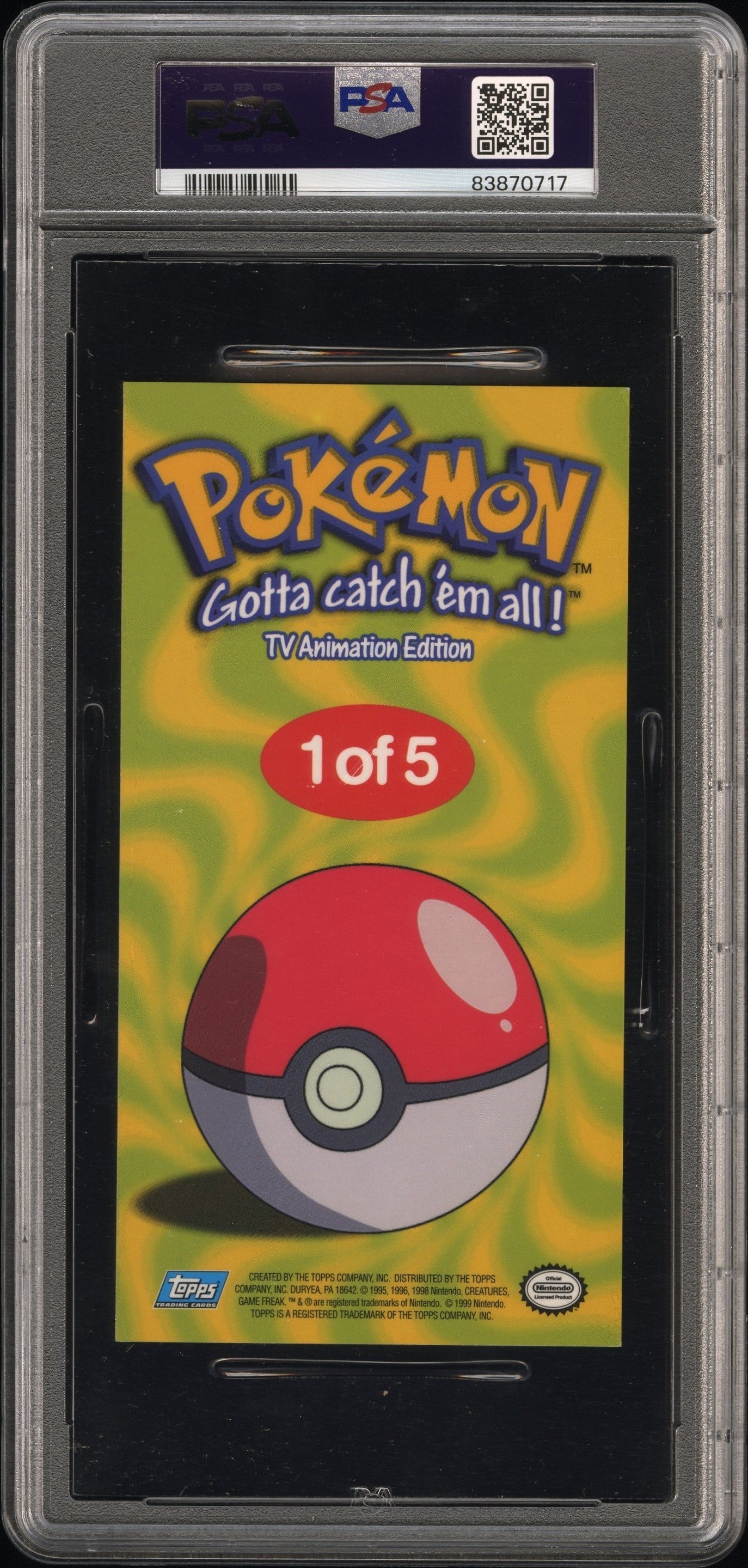 PSA 7 PIKACHU ANIM.SE.1-OVRSZD.TIN TPPR.