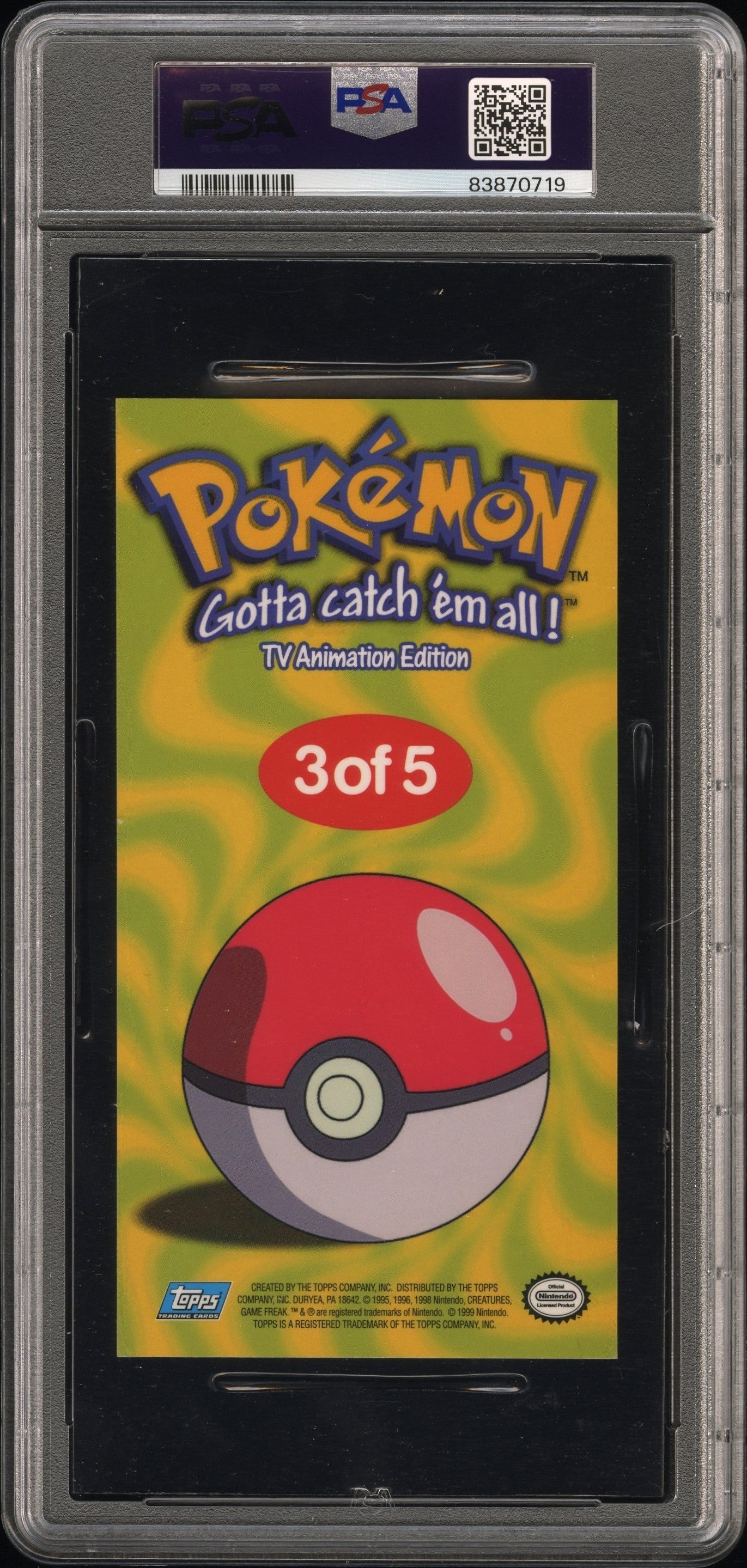 PSA 9 BULBASAUR ANIM.SE.1-OVRSZD.TIN TPPR.