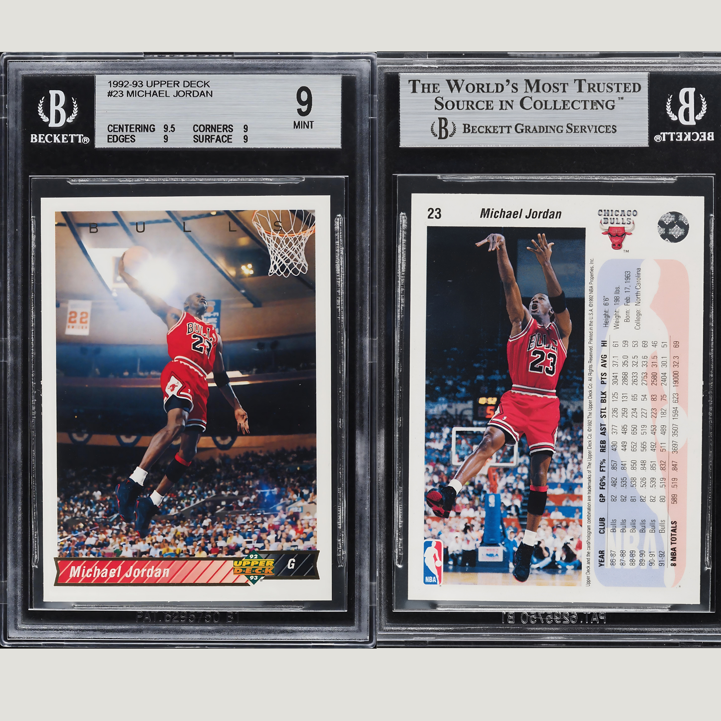 1992 Upper Deck Basketball Michael Jordan #23 BGS 9 MINT
