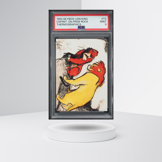 1994 Skybox Lion King Thermographics Confront On Pride Rock #T2 PSA 9 MINT