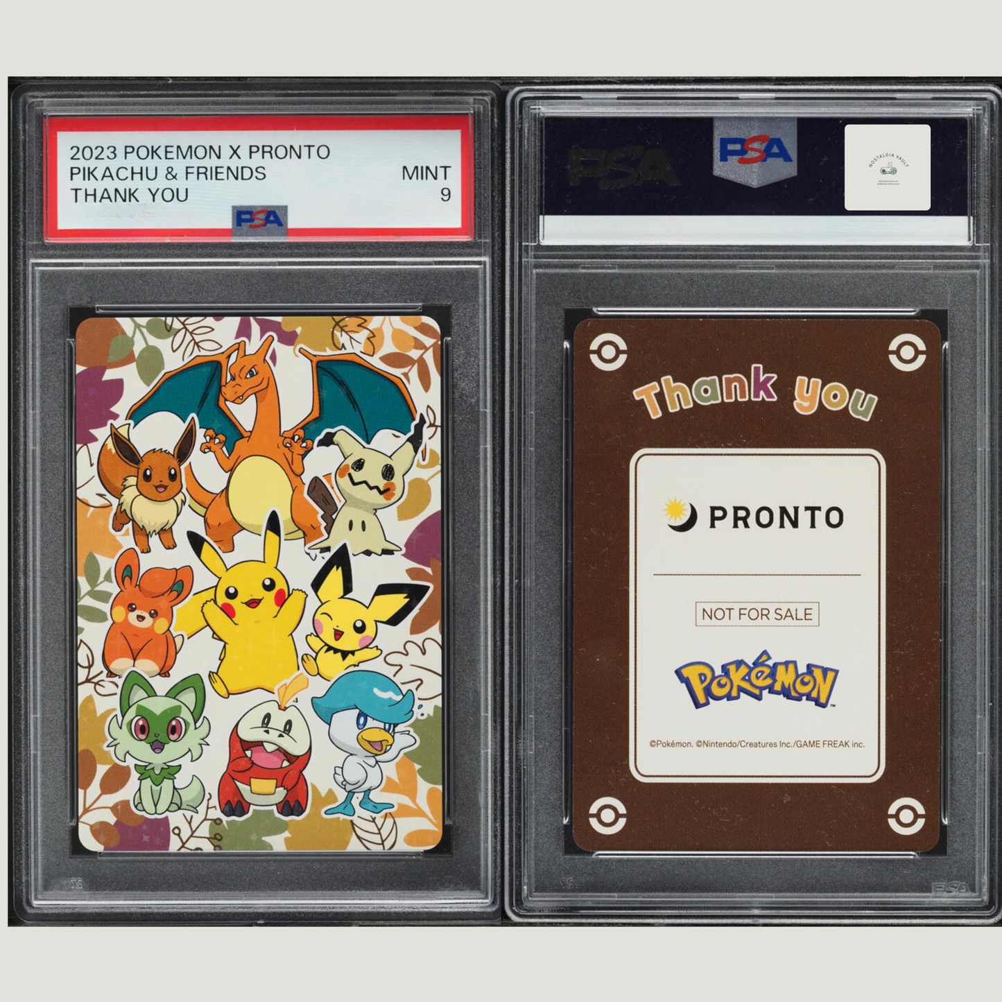 2023 Pokemon X Pronto Thank You Card Pikachu & Friends PSA 9 MINT