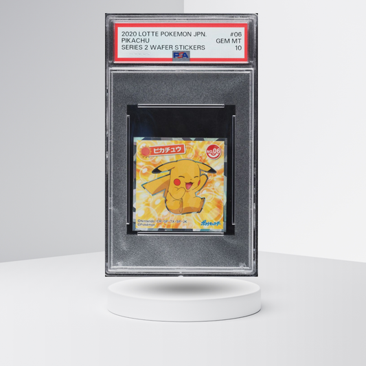 2020 Pokemon Japanese Lotte Series 2 Wafer Stickers Pikachu #6 PSA 10 GEM MINT