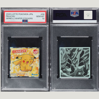2020 Pokemon Japanese Lotte Series 2 Wafer Stickers Pikachu #6 PSA 10 GEM MINT