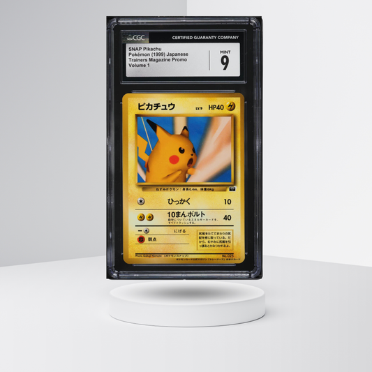 1999 Pokemon Japanese Promo Trainer Magazine Vol. 1 SNAP Pikachu #25 CGC 9 MINT