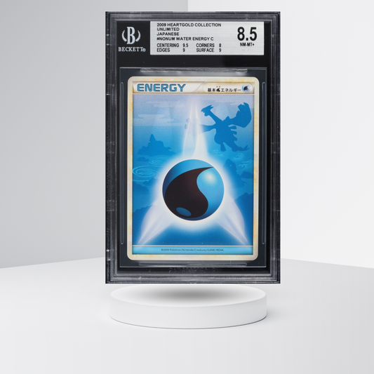 2009 Pokemon Japanese HeartGold Collection Water Energy BGS 8.5 NM-MT+