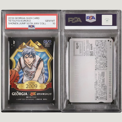2018 Weekly Shonen Jump Japanese Tetsuya Kuroko QUO Card PSA 10