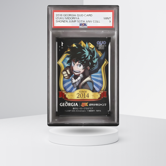 2018 Weekly Shonen Jump Japanese Izuku Midoriya QUO Card PSA 9