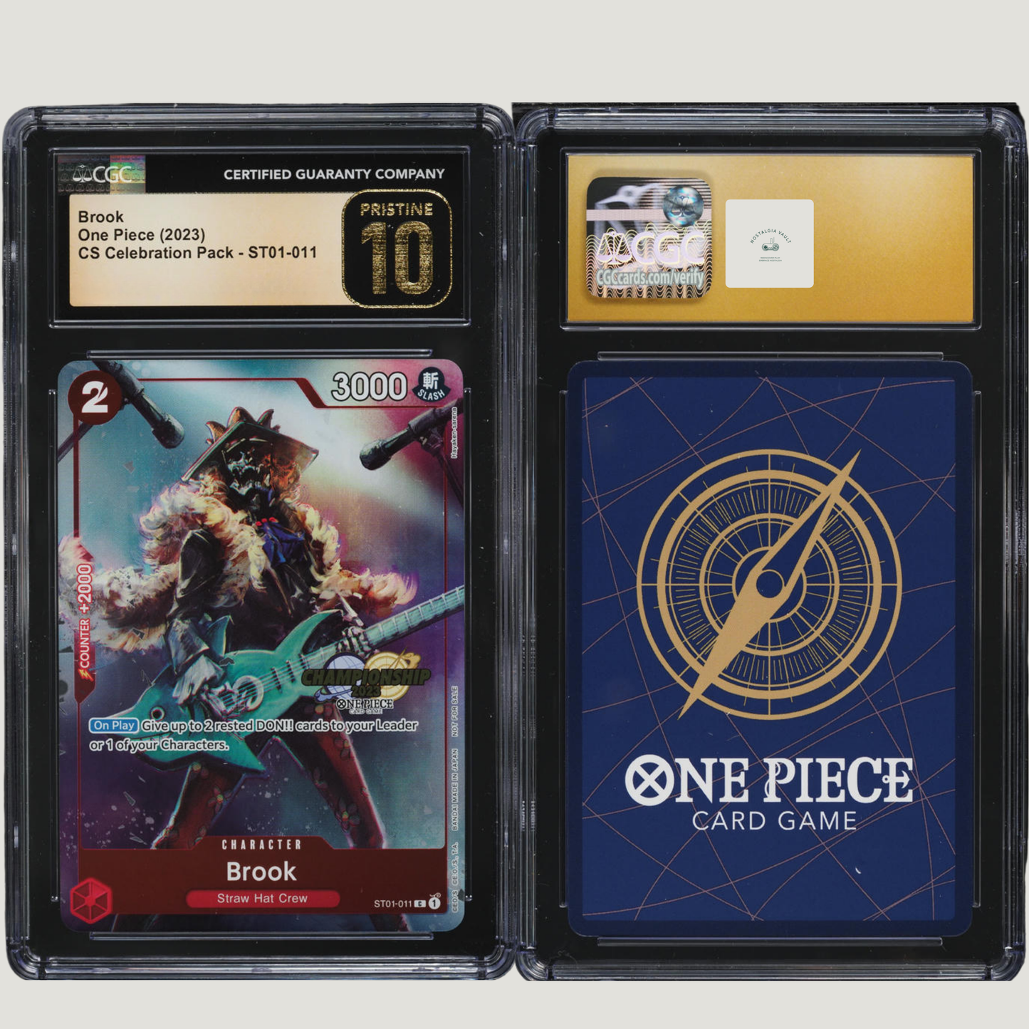 2023 One Piece Championship Celebration Pack Brook #ST01-011 CGC 10 PRISTINE