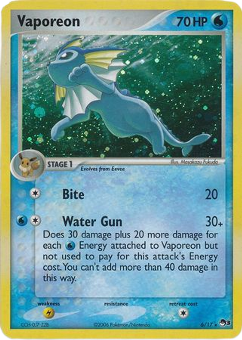 Vaporeon - 6/17 - Holo Rare