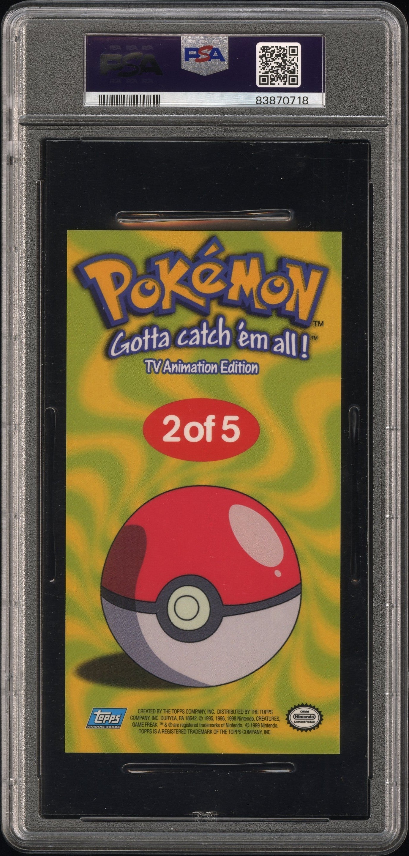 PSA 9 SQUIRTLE ANIM.SE.1-OVRSZD.TIN TPPR.