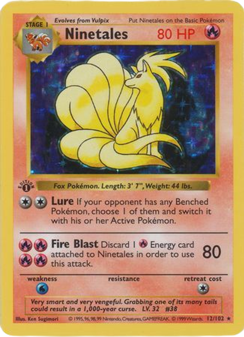 Ninetales - 12/102 - Holo 1st Edition