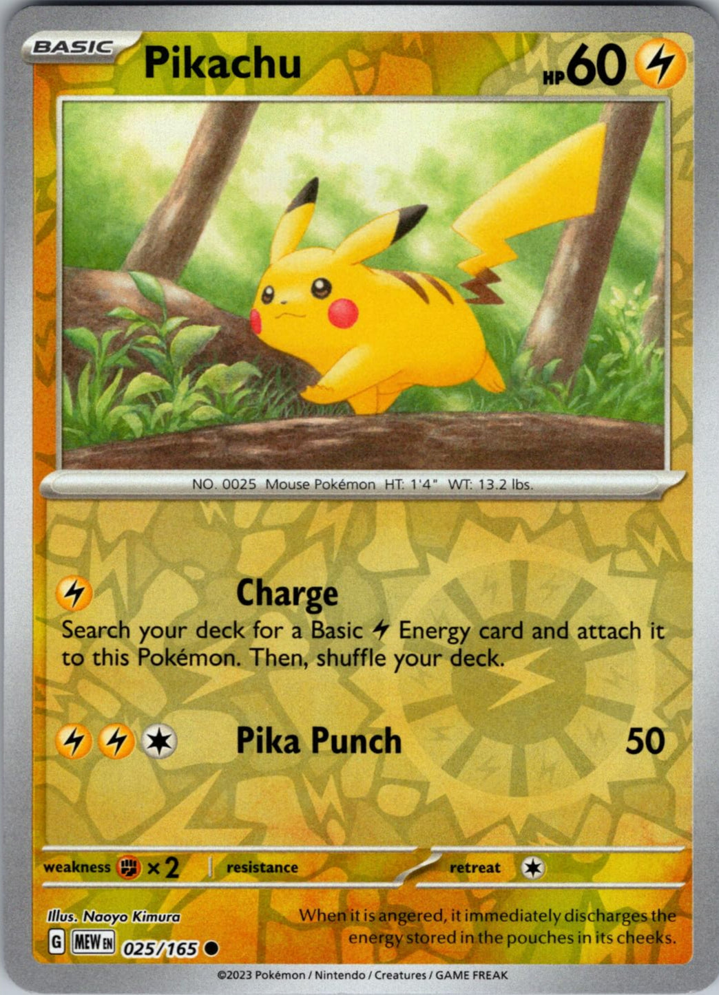 Pikachu 25/165 PROMO 151 French
