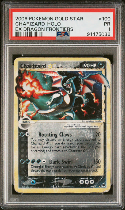 PSA 1 CHARIZARD-HOLO EX DRAGON FRONTIERS