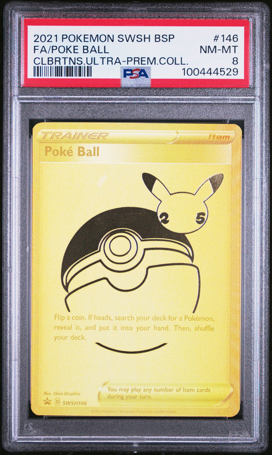 PSA 8 FA/POKE BALL CLBRTNS.ULTRA-PREM.COLL.