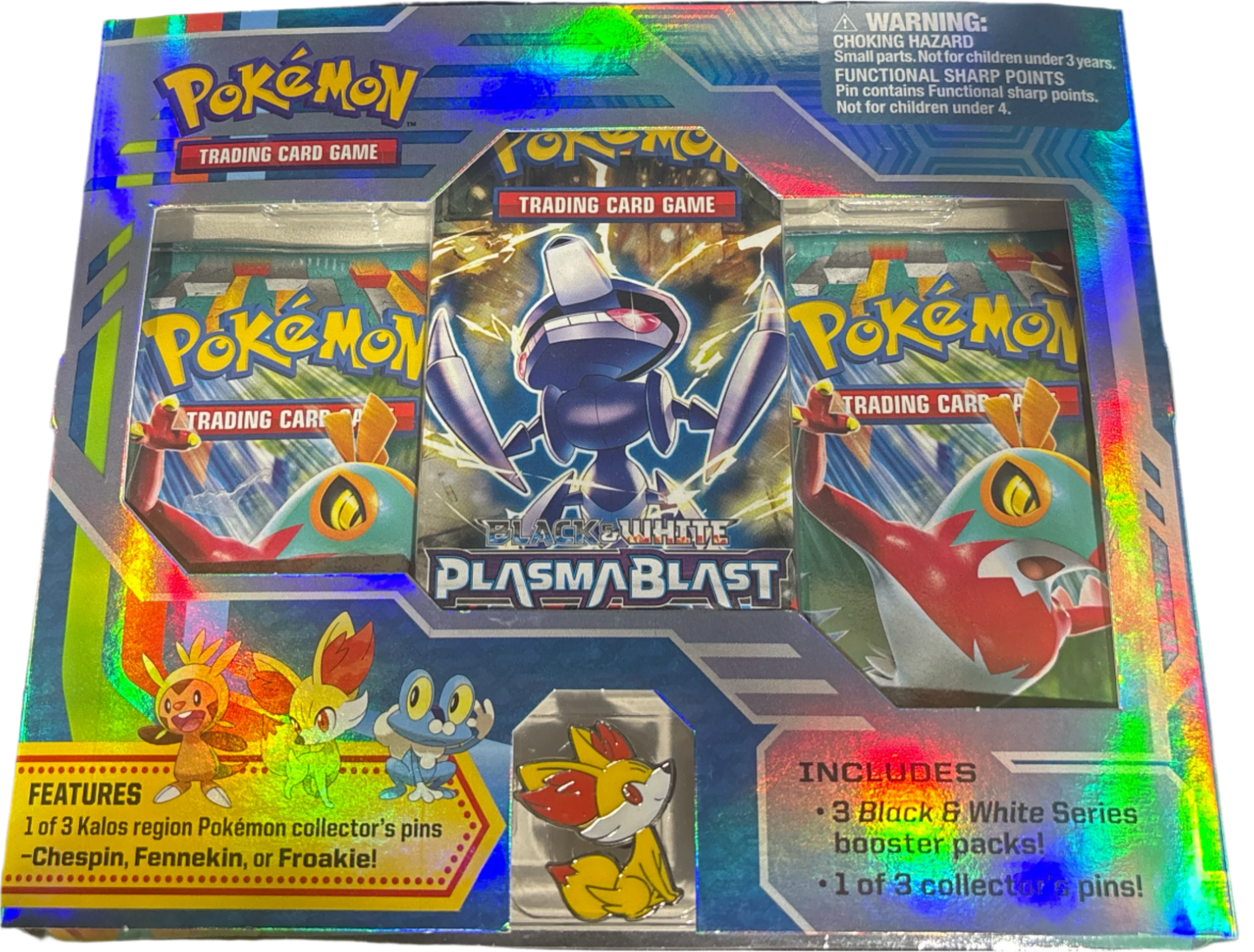XY Furious Fist x2 Pack & BW Plasma Blast Fennekin Pin Blister