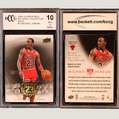 Michael Jordan 2009-10 Upper Deck Michael Jordan Legacy Collection Gold #12 (BCCG 10)