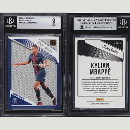 2018 Donruss Elite Series Kylian Mbappe ROOKIE #15 BGS 9 MINT pop 1 of 5
