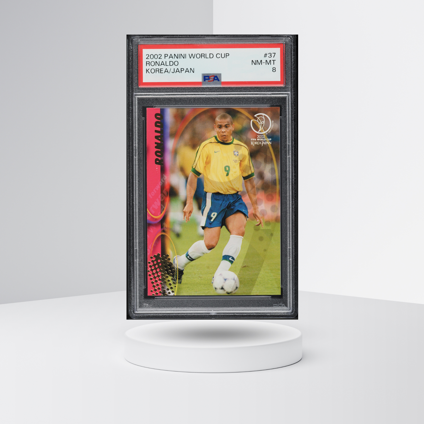 2002 Panini World Cup Korea Japan Ronaldo #37 PSA 8 NM-MT