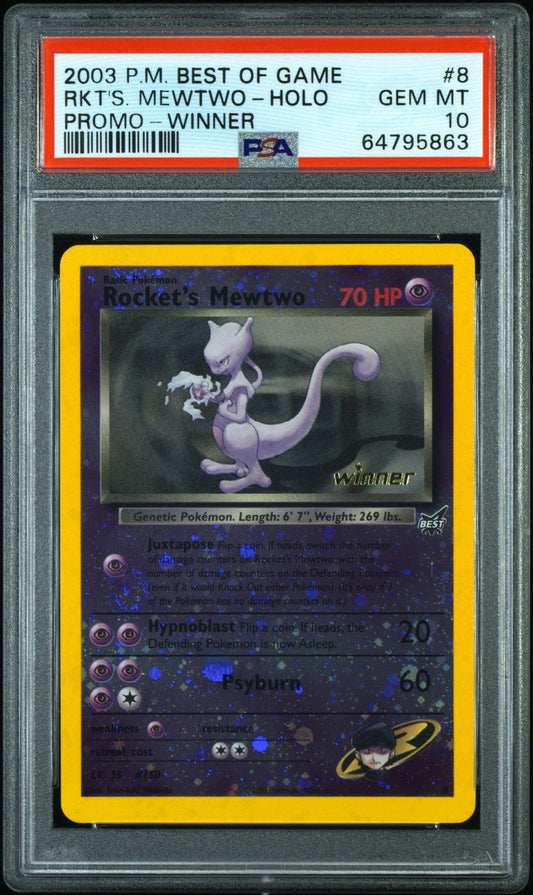 PSA 10 ROCKET'S MEWTWO PROMO-WINNER-REV.FOIL