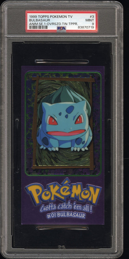 PSA 9 BULBASAUR ANIM.SE.1-OVRSZD.TIN TPPR.