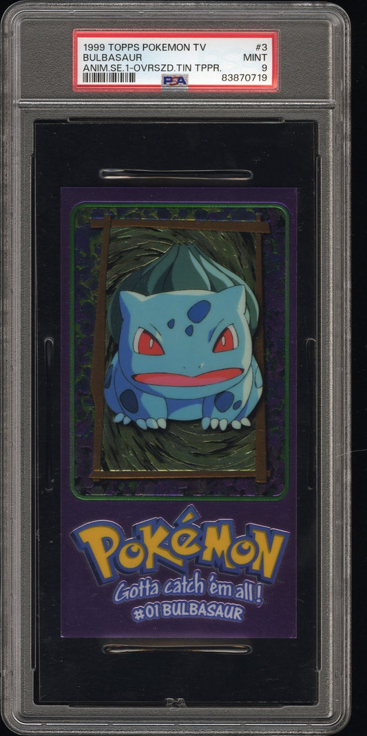 PSA 9 BULBASAUR ANIM.SE.1-OVRSZD.TIN TPPR.