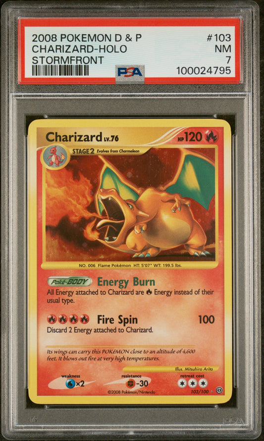 PSA 7 CHARIZARD-HOLO STORMFRONT