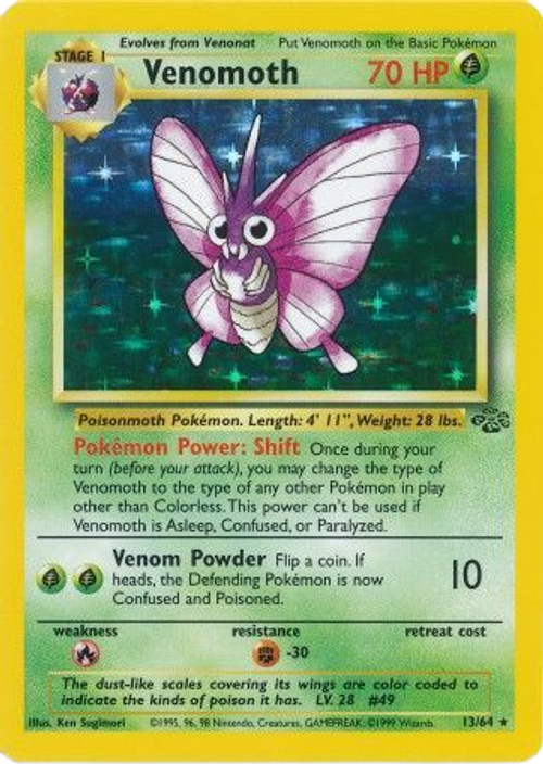 Venomoth - 13/64  - Holo Unlimited