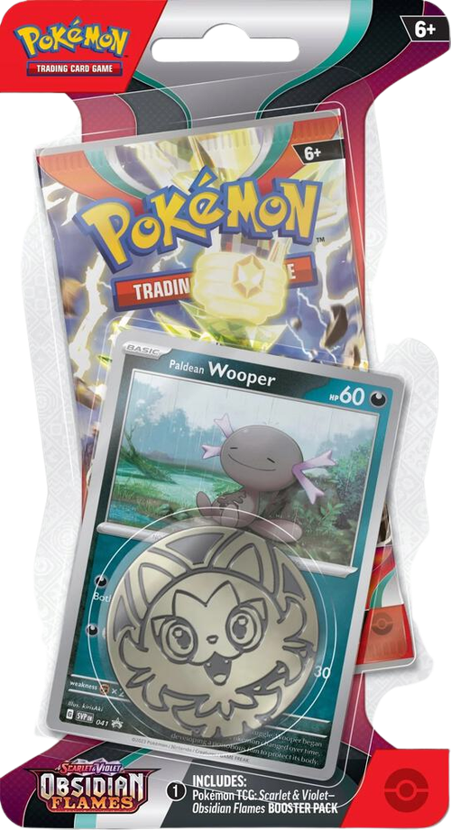 Obsidian Flames Checklane Blister Pack w/ Paldean Wooper Promo
