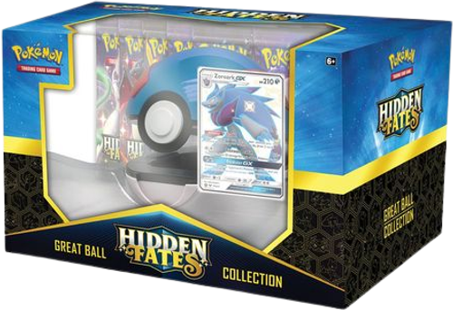 Hidden Fates Shiny Zoroark GX Great Ball Collection Box UPC