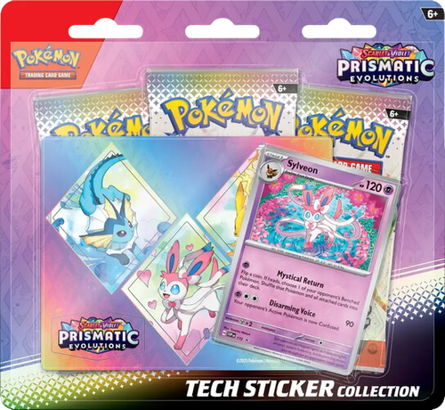 Prismatic Evolutions Tech Sticker Blister w/ Sylveon Promo