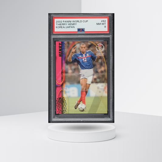 2002 Panini World Cup Korea Japan Thierry Henry #62 PSA 8 NM-MT