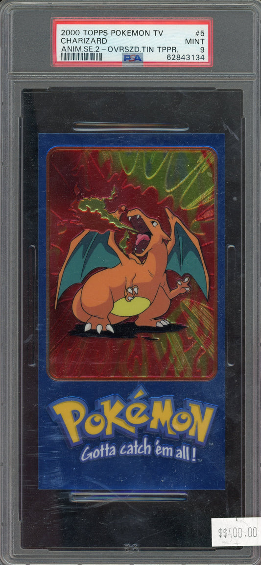 PSA 9 CHARIZARD ANIM.SE.2-OVRSZD.TIN TPPR.