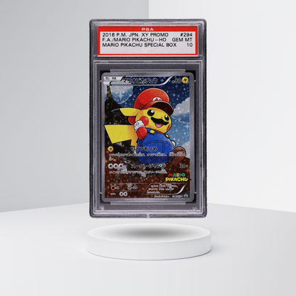 2016 Pokemon Japanese XY Promo Special Box Full Art Mario Pikachu #294 PSA 10