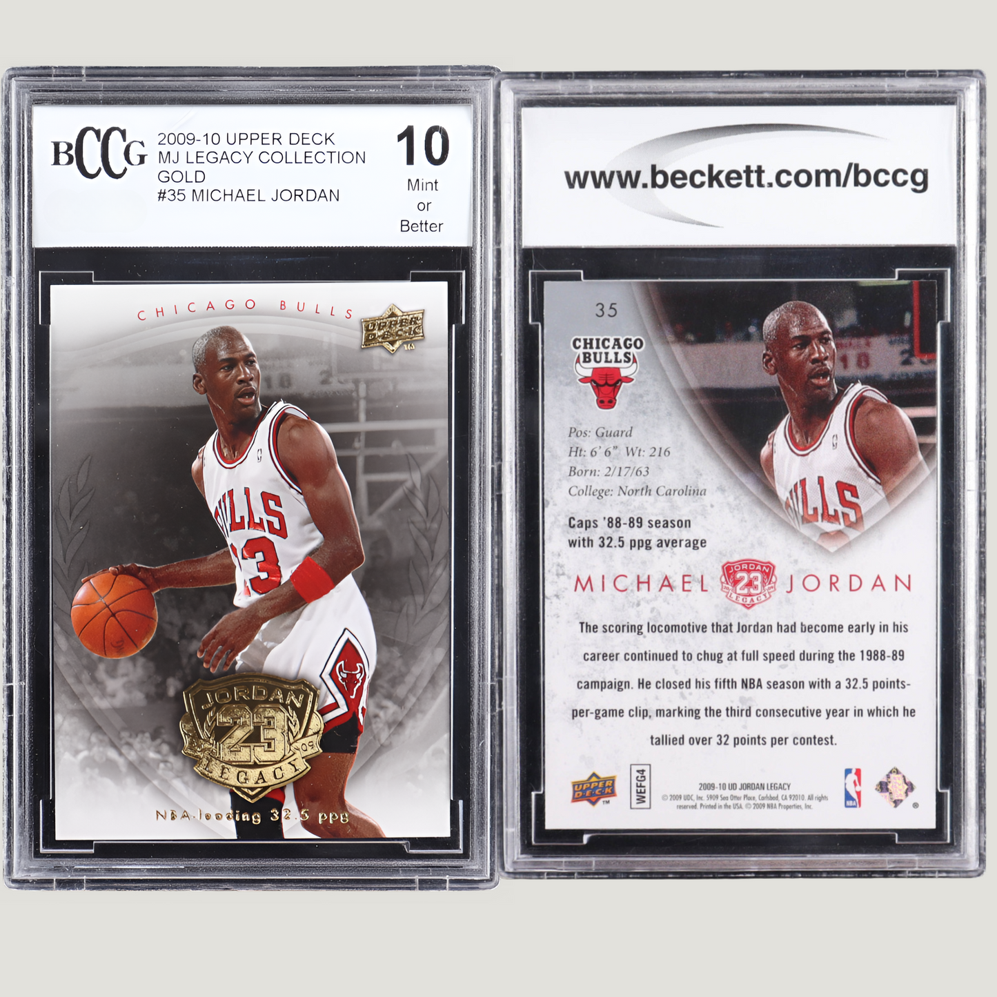 Michael Jordan 2009-10 Upper Deck Michael Jordan Legacy Collection Gold #35 (BCCG 10)